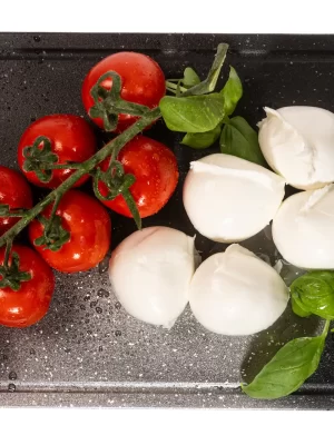 La fonte del formaggio-bocconcini di bufala caseificio